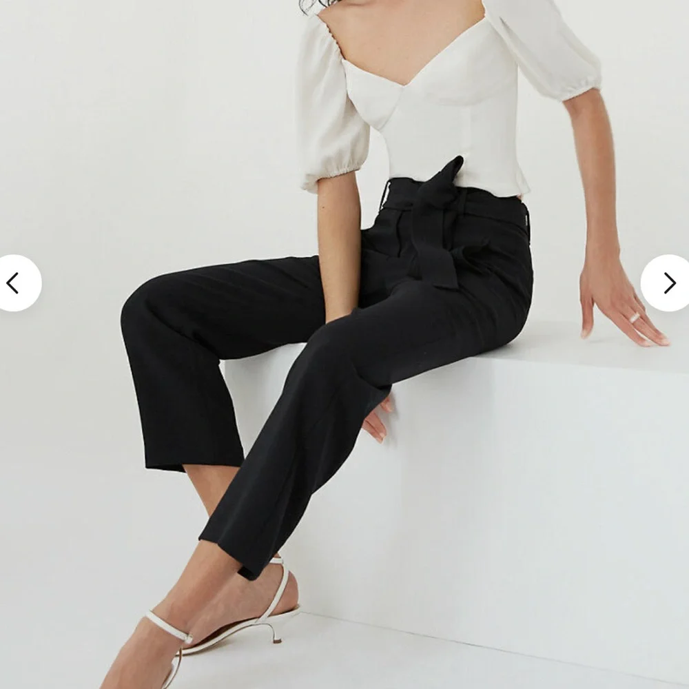 Wilfred Tie Front High Waisted Polyester Pants - Picture 3 of 16